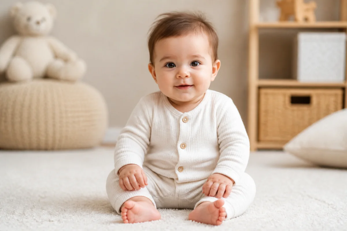 photo bébé assis