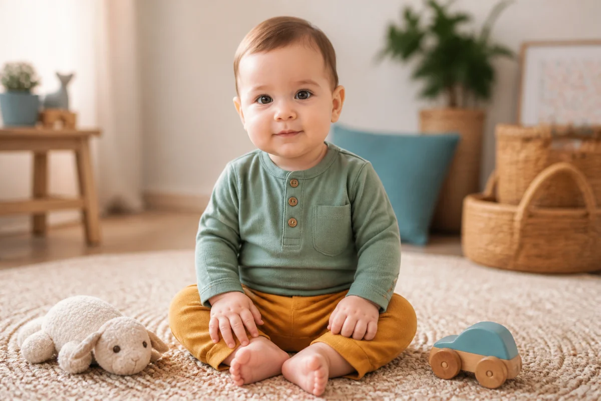 photo bébé assis